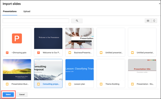 selectslideshow-googleslidesimportslides