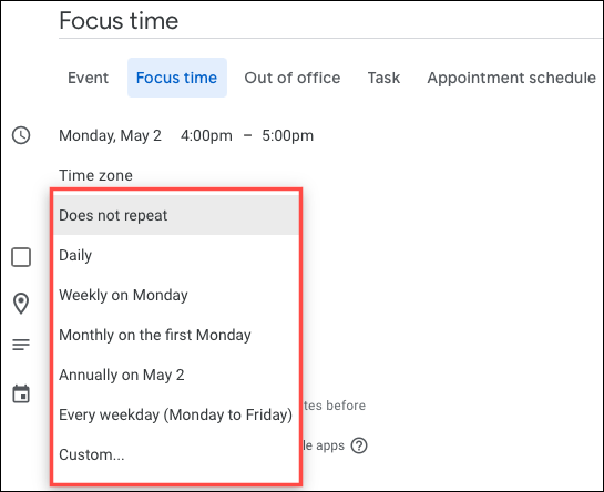 selectrepeat-googlecalendarfocustime