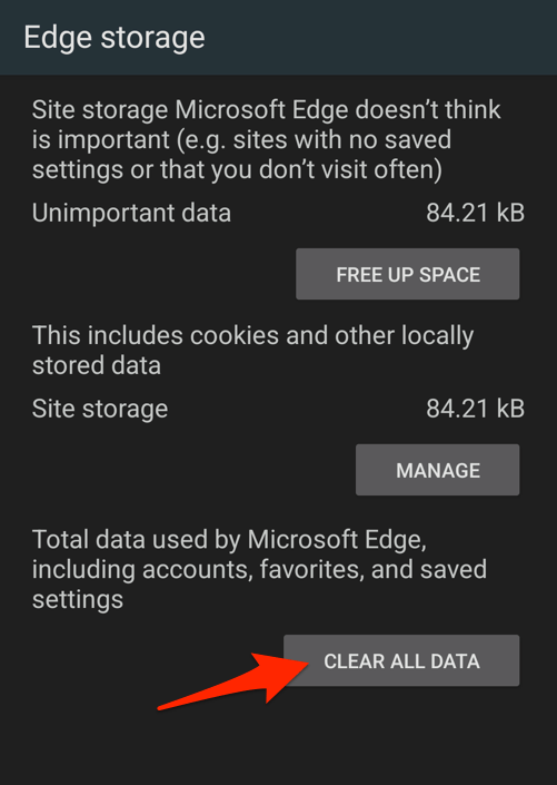 clear_all_data_from_edge_app_in_android_settings