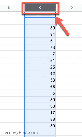 google-sheets-select-column