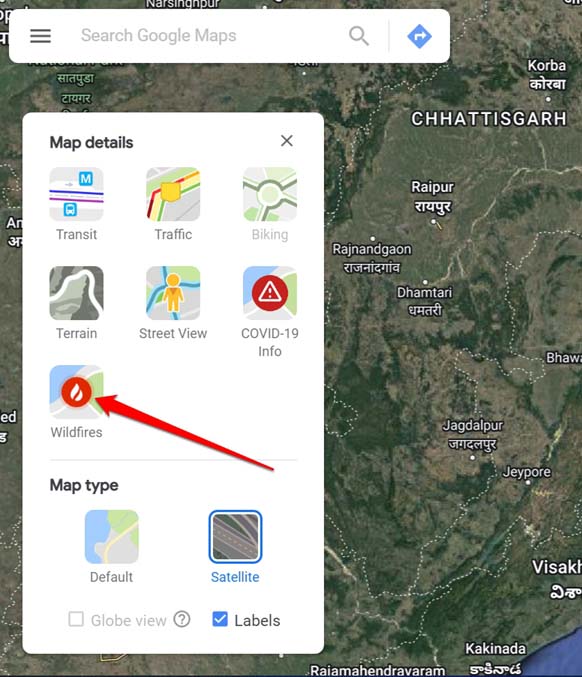 check-wildfires-on-google-maps