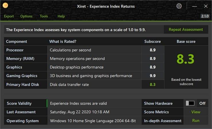 xiret-is-an-open-source-tool-that-calculates-your-computers-windows-experience-index-scores