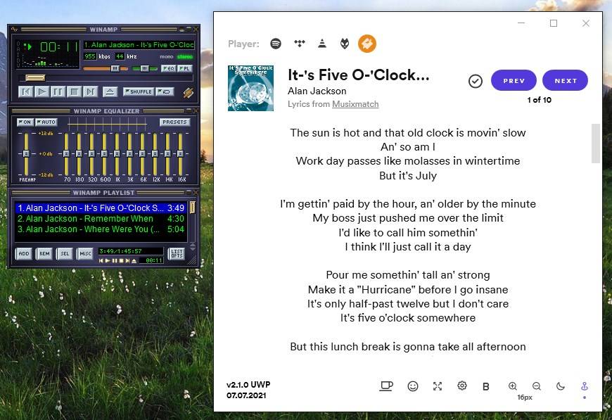 versefy-lyrics-winamp