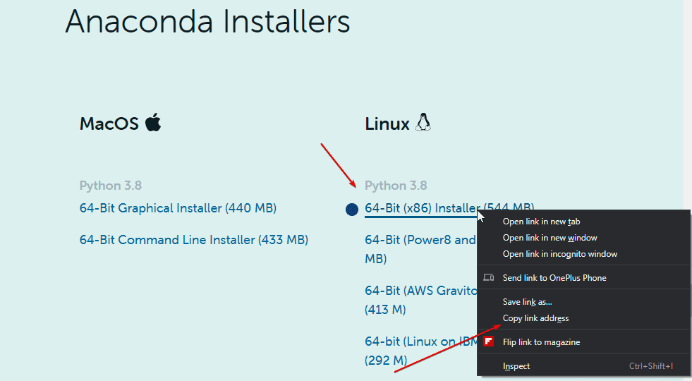 download-anaconda-python-installer-linux